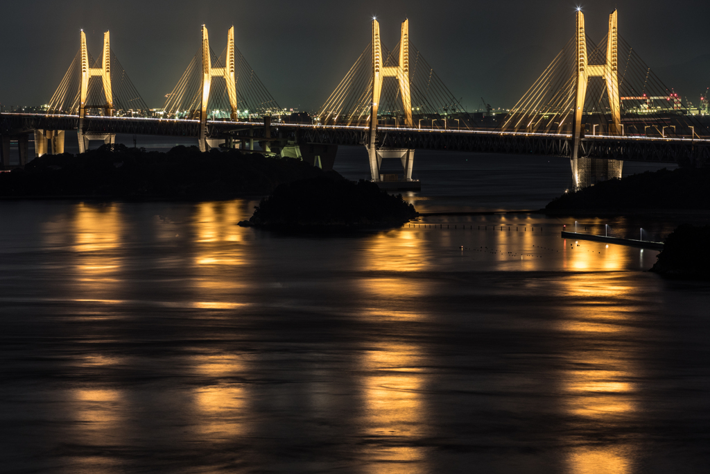 瀬戸大橋夜景②