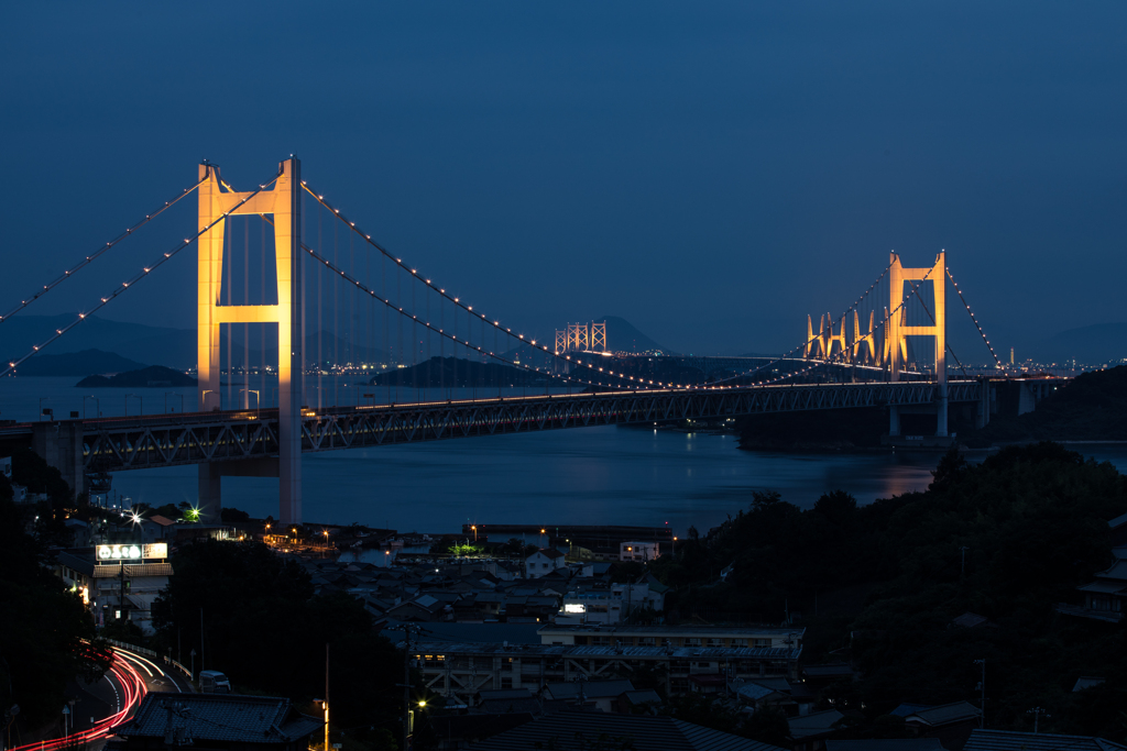 瀬戸大橋夜景①