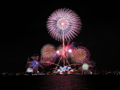 名港水上芸術花火２０２０　１０/２４❶