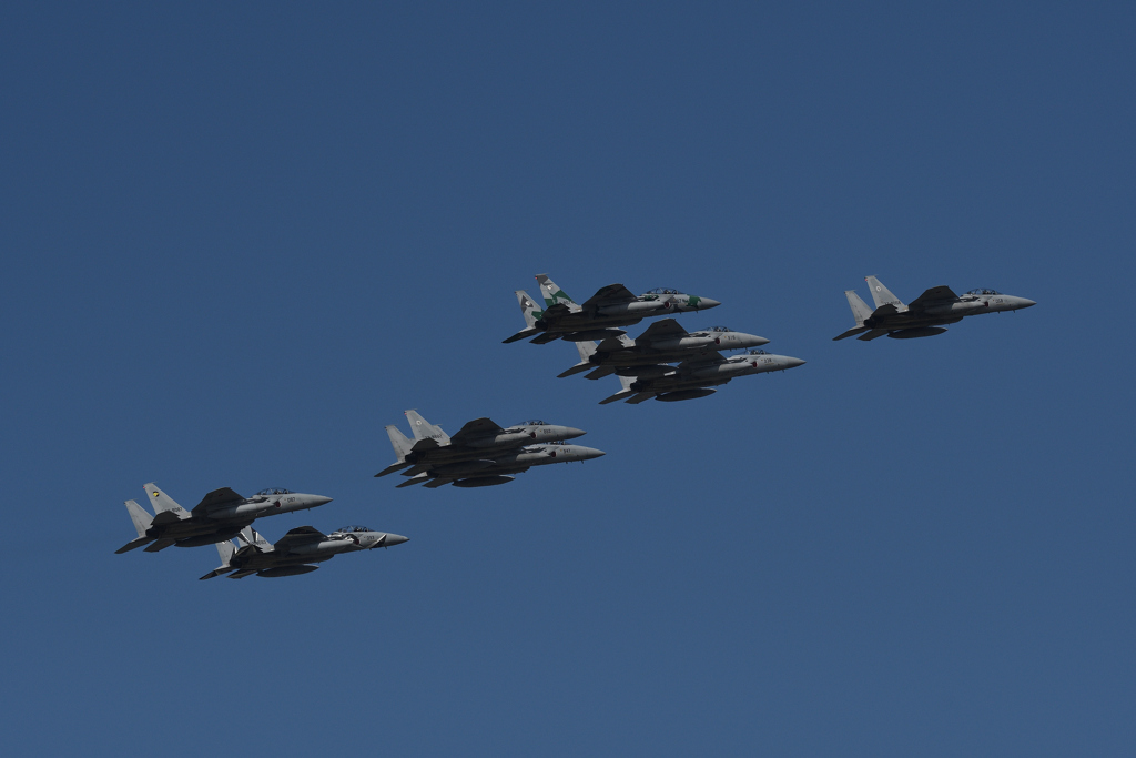 F-15戦闘機・８機編隊飛行　９/１６