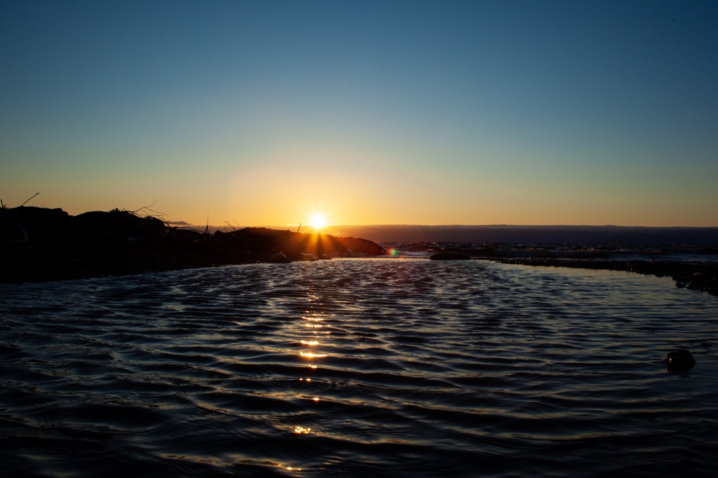 琵琶湖の夕日