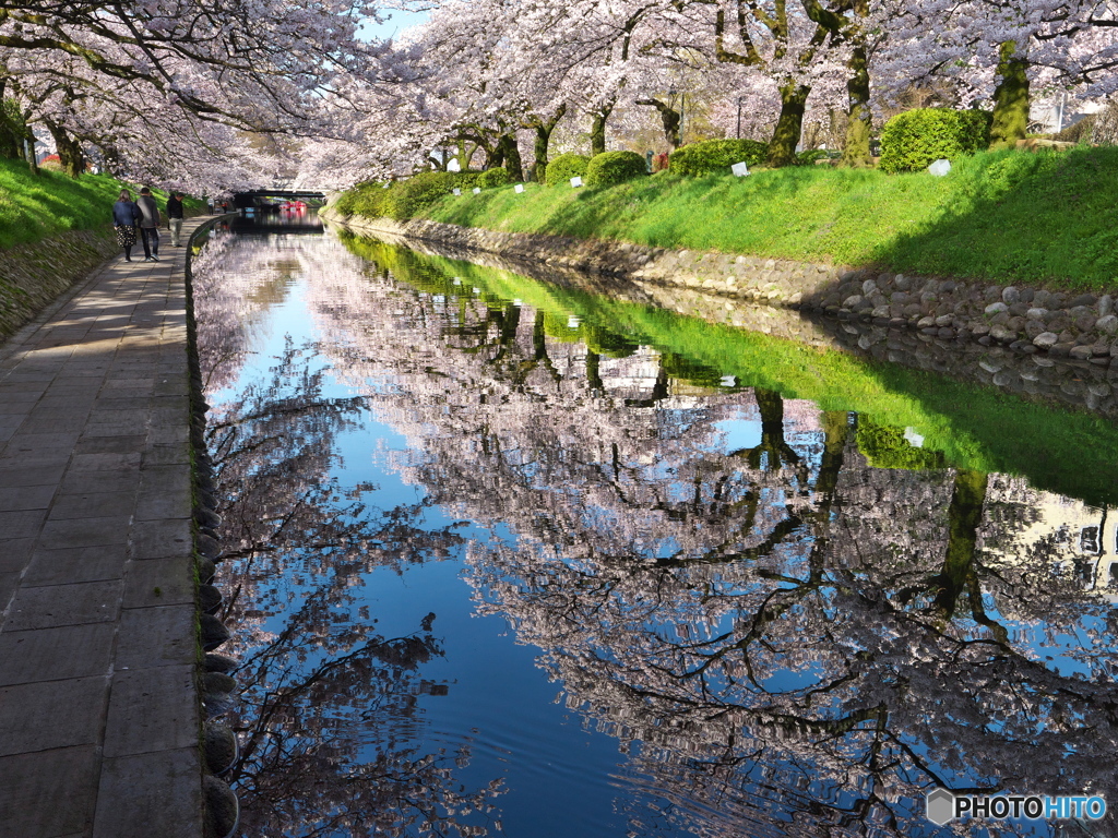 松川べりの朝