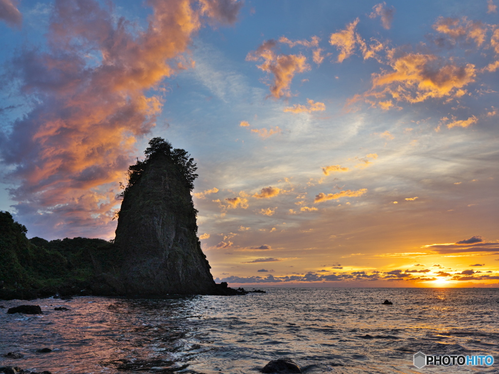 能登金剛の夕景①