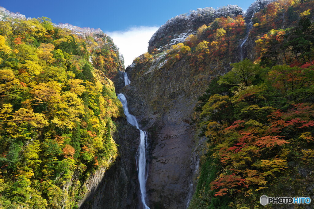 錦秋の称名滝