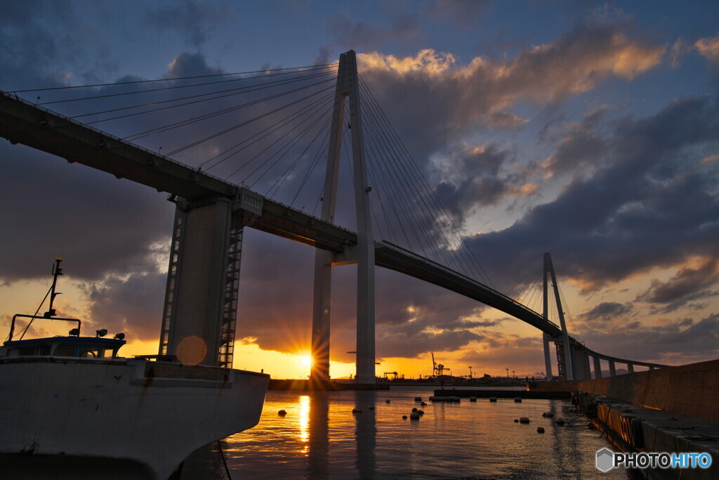 Sunset and Bridge
