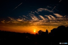 夏至の夕日