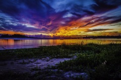 沖縄 シークレットビーチの夕日