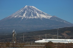 富士山と新幹線