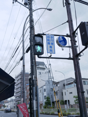 信号機に映る風景