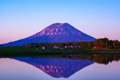 羊蹄山の夕景