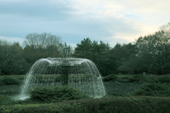 夕暮れ噴水