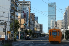 アベノハルカスと路面電車