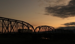 揖斐川橋梁の夕景