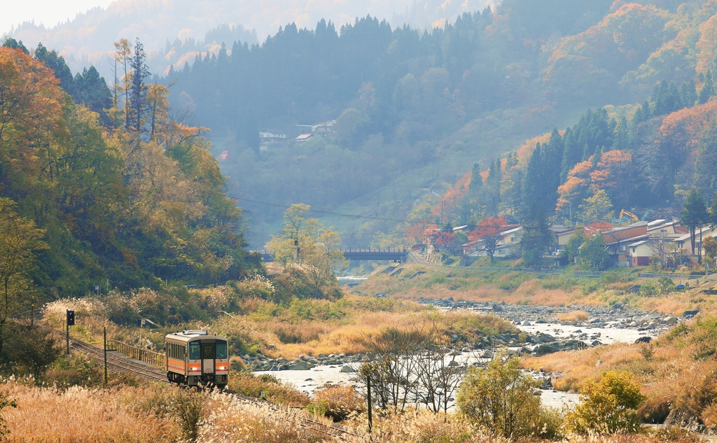 里山を走る