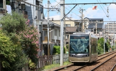 住宅街を滑走する堺トラム