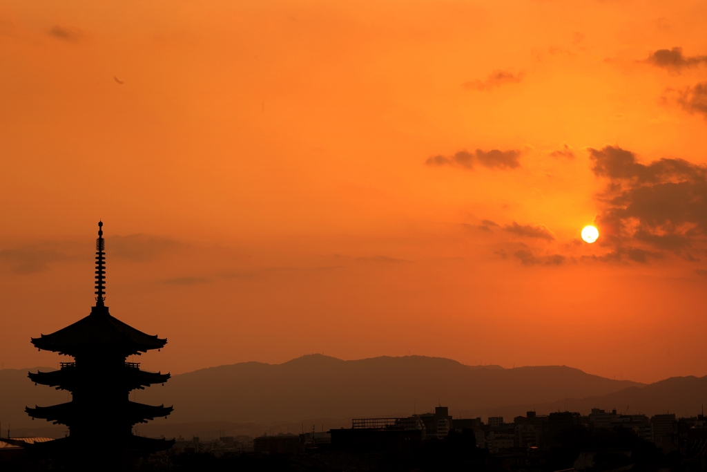 東山 夕景