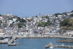 海と漁村の風景