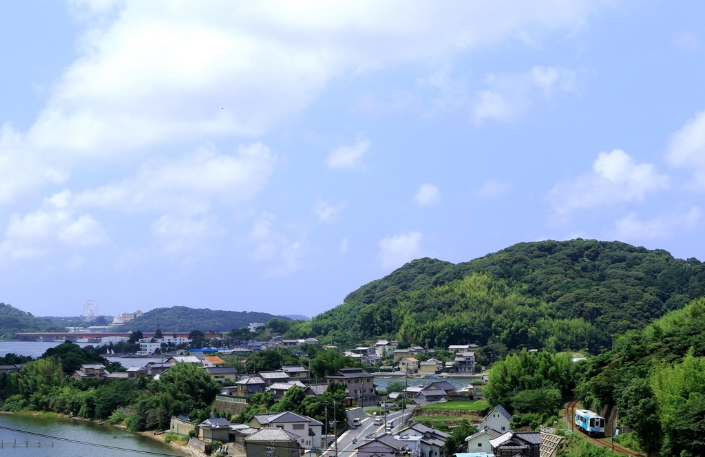 湖岬の夏景色