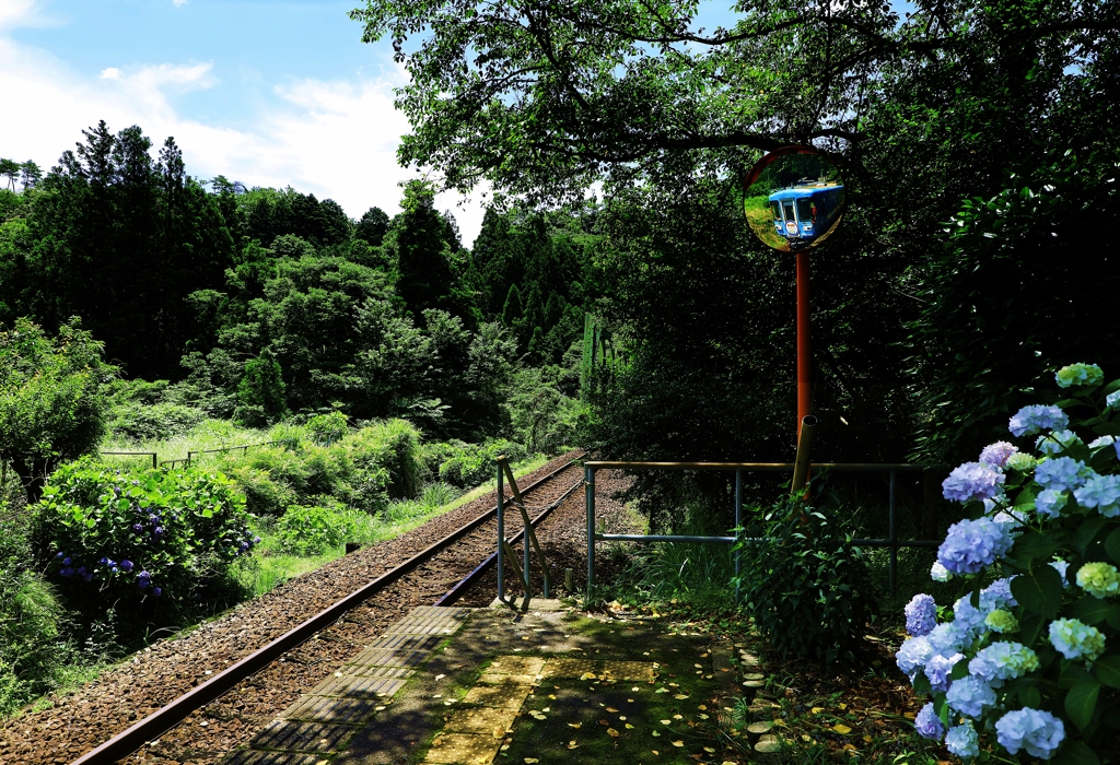水無月のプラットホーム