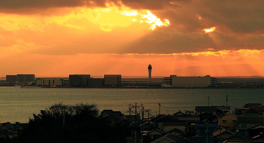 夕焼けのエアポート