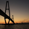 夕暮れの名港中央大橋