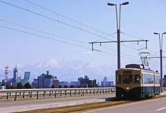 立山連峰＆レトロ列車