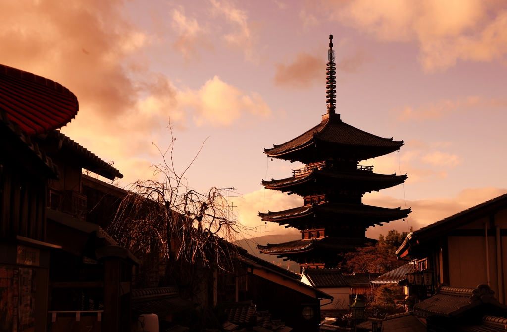 京の夕景