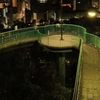 独特な緑の螺旋橋