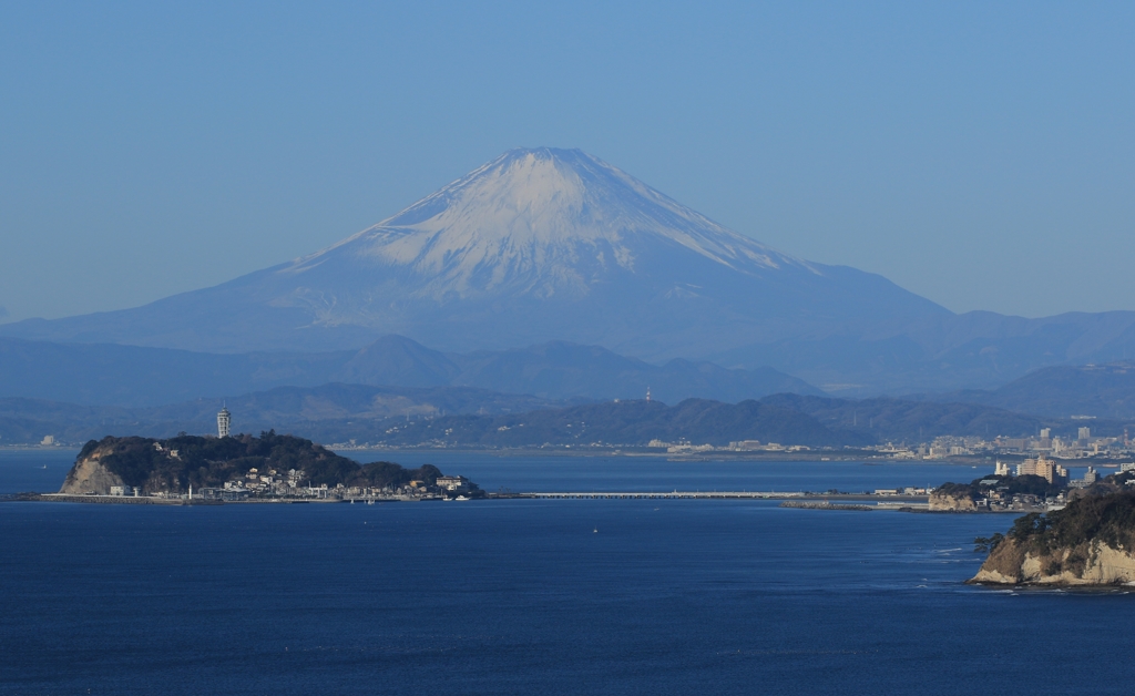 江の島と富士山