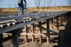 橋と自転車