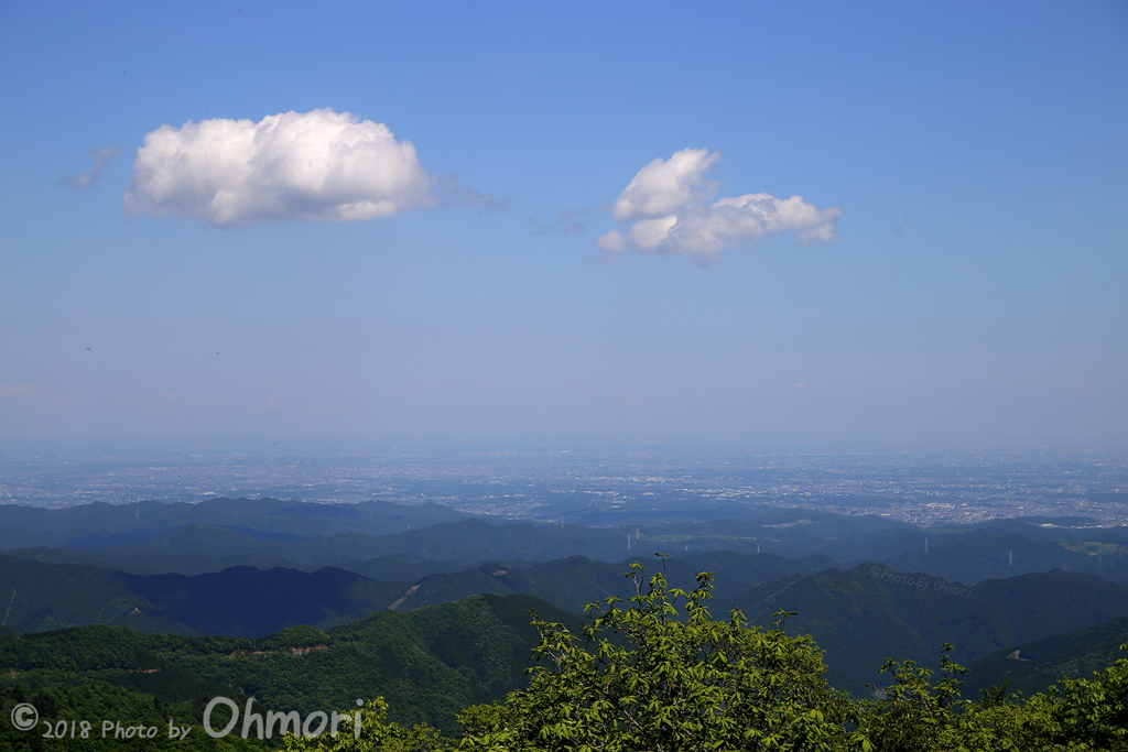 有間峠　眼下の山並み