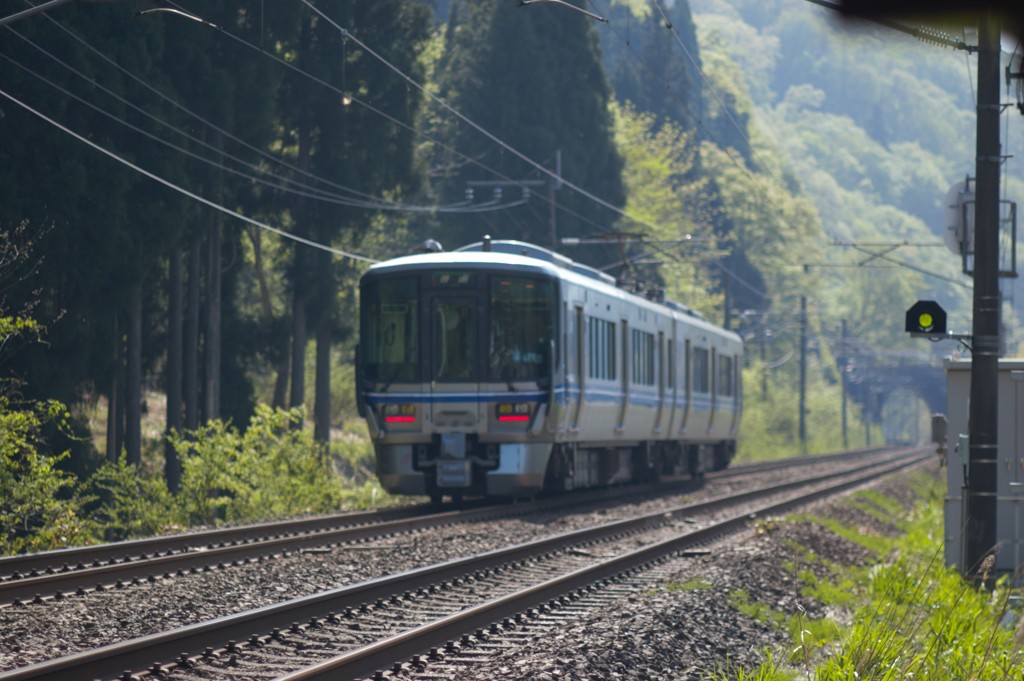 のどかな田舎を走る