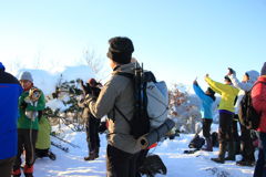 初日の出、拝むより写す