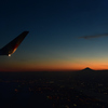 夕暮れの富士山