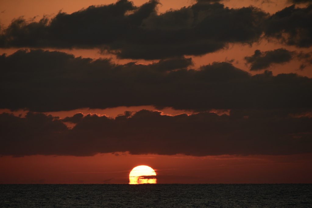 江口浜の夕陽２