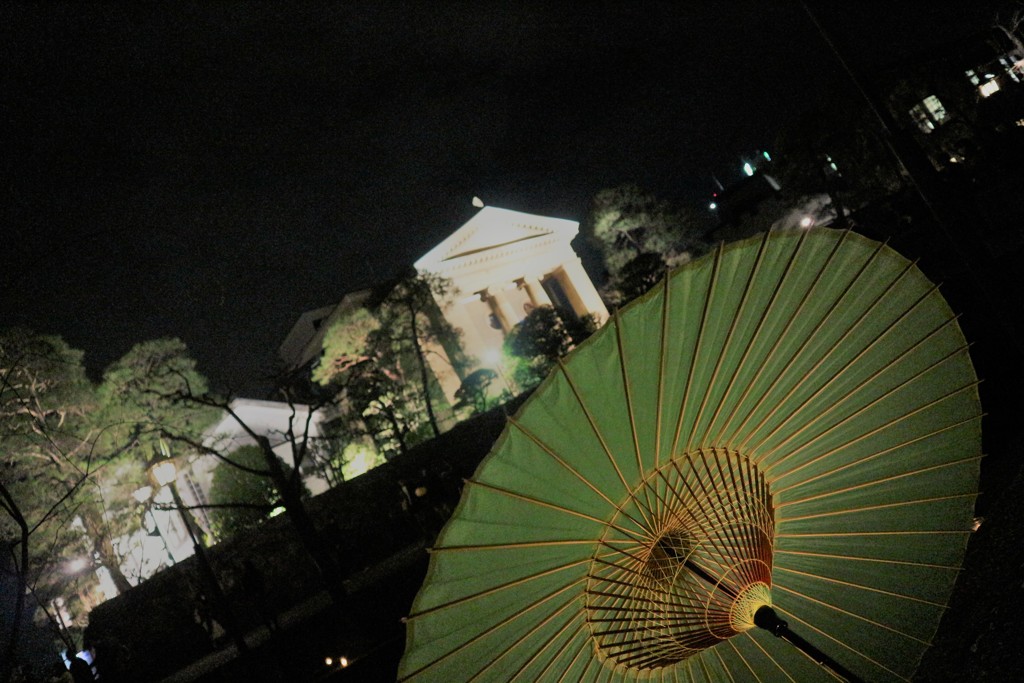 傘越しの大原美術館