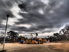 冬空の下の公園