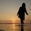 父母が浜の夕暮れ
