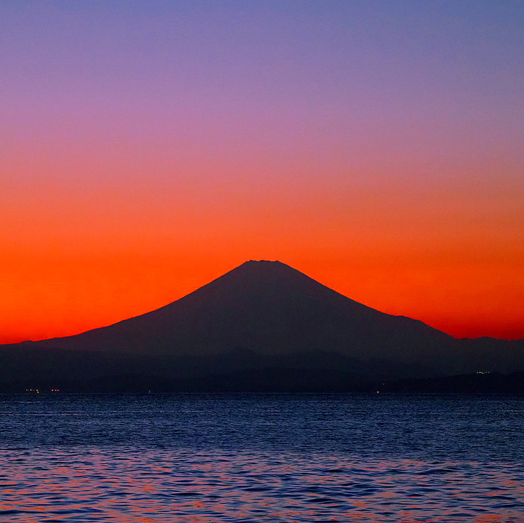 森戸海岸夕景