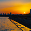 臨海公園編　日没直前の臨海公園海岸