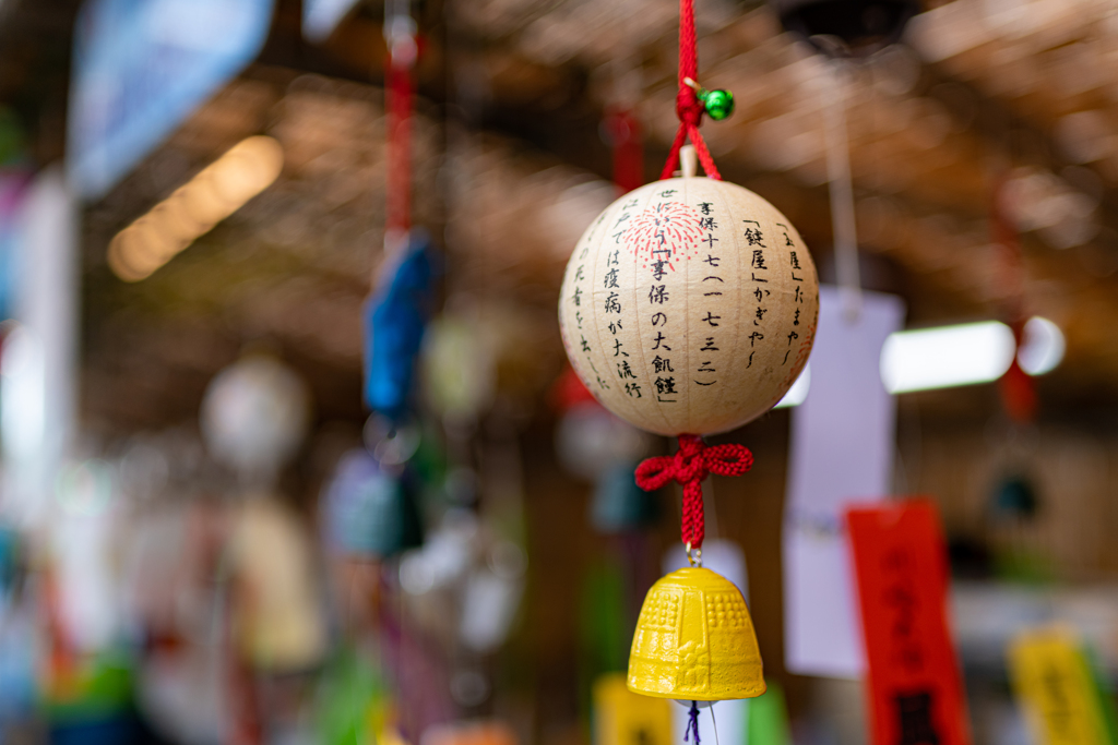 川崎大師　風鈴市　花火風鈴！