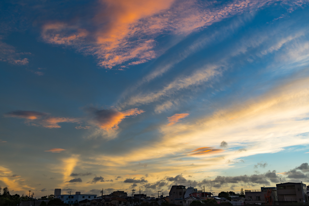 ９月の秋空の朝焼け③