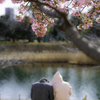 河津桜と陽だまりの中で＾＾￥