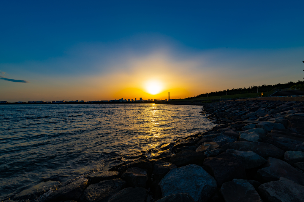 臨海公園 夕暮れ