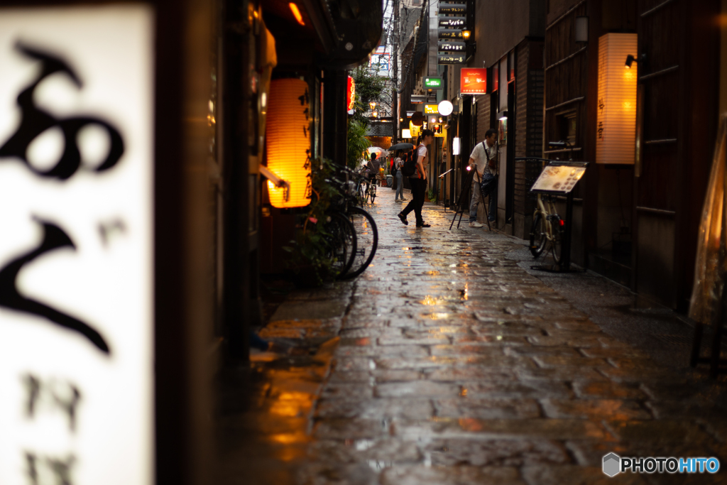 雨の法善寺横丁