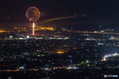 工場夜景と花火