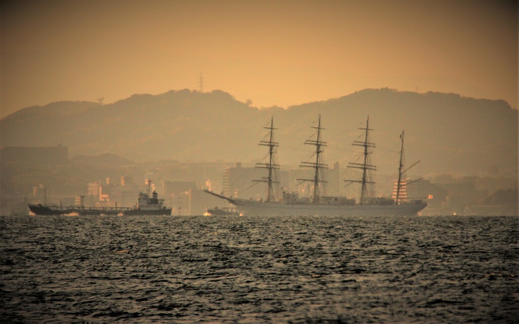 夕暮れの南下