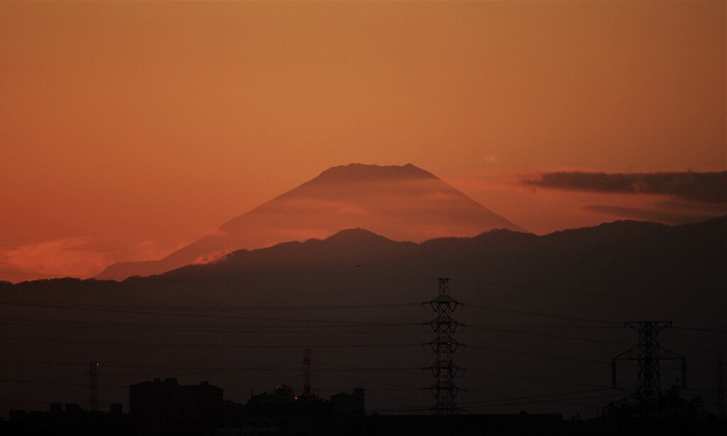 夕焼け富士