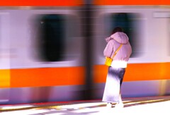 オレンジ色の風