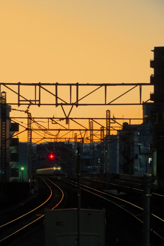 夕焼線路